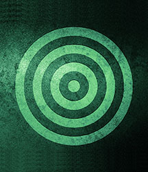 Target icon special blue banner background